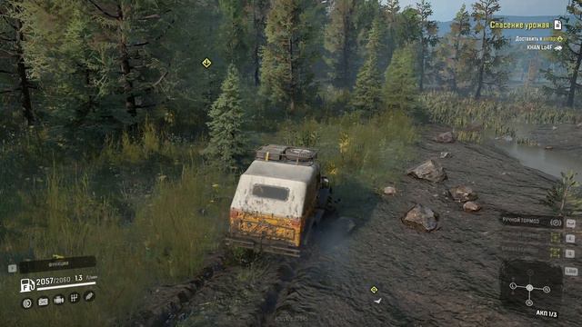 Snowrunner тест драйв Tuz 166 + 2 улучшения смотреть онлайн