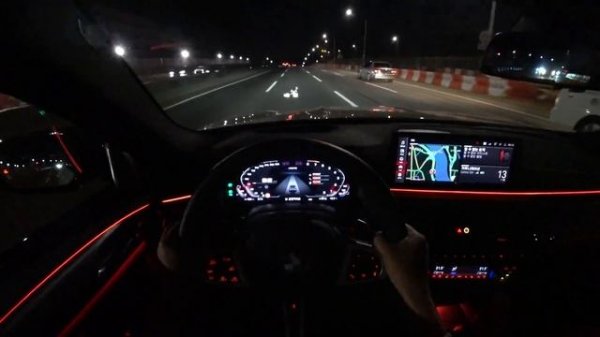 2021 BMW M5 Competition xDrive POV night drive