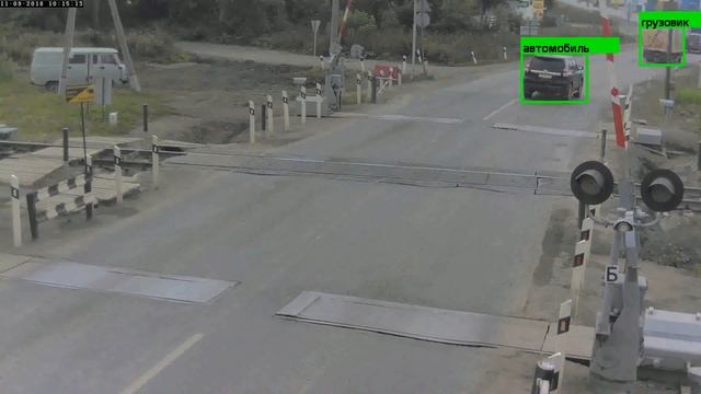 Распознавание транспорта на железнодорожном переезде смотреть онлайн