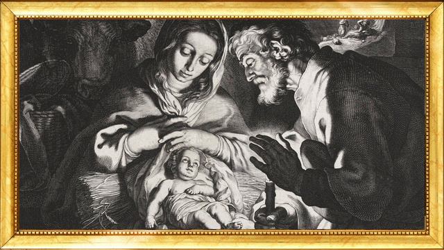 Nativity Scenes Art 🎨 TV Screensaver with Gold Vintage Frame | Christmas Special Artsy Backgrounds смотреть онлайн