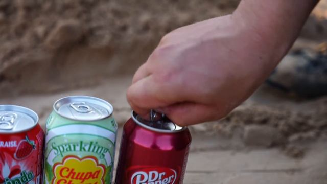 Giant Cola, Fanta, Mtn Dew, Dr Pepper And Many Other Top Soda Cans And Bottles Vs Mentos Undergroun