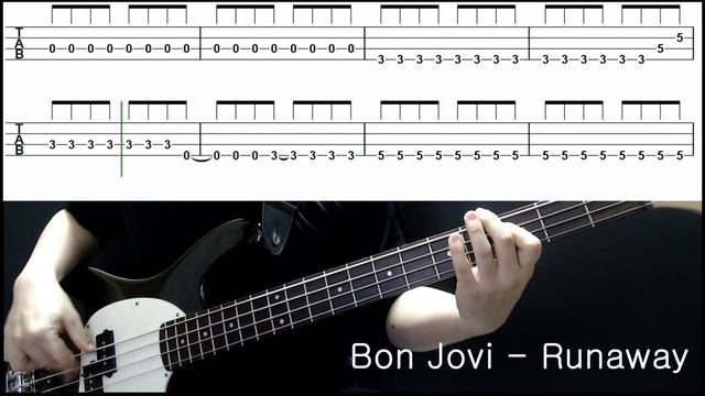 Bon Jovi - Runaway (Bass cover with tabs 033) смотреть онлайн