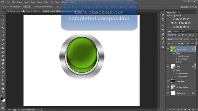 Photoshop Tutorials - How to make Amazing 3D Web Buttons in Photoshop! смотреть онлайн