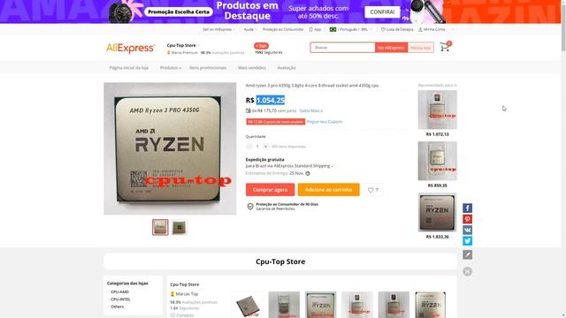 Promoções Hardware só Ali Express 14/10 ! APU 4000 a partir de 1053 reais + SSD 480GB por 250 reais смотреть онлайн
