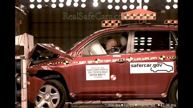 Toyota RAV4 (2010-2012) Crash Tests (Side-Pole, Front, Side) смотреть онлайн
