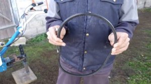 Необычный ремень для мотоблока.