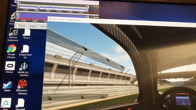 Project Cars Pagani Edition VR running on the GTX 1060 + HTC Vive смотреть онлайн