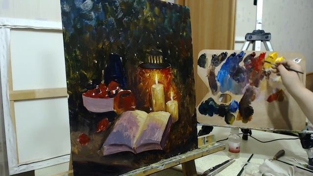 Вечерний натюрморт. Мастер-класс по живописи маслом смотреть онлайн