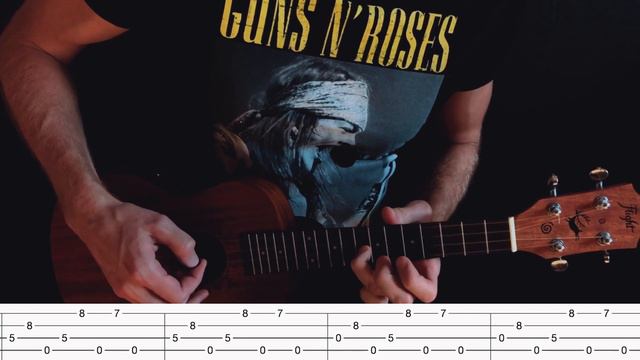 Guns N' Roses - Sweet Child o’ Mine на укулеле. Табы смотреть онлайн