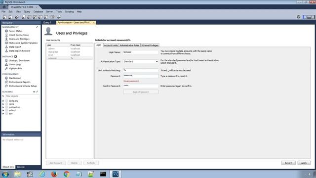 MySQL Workbench Add User and Connect to Database смотреть онлайн