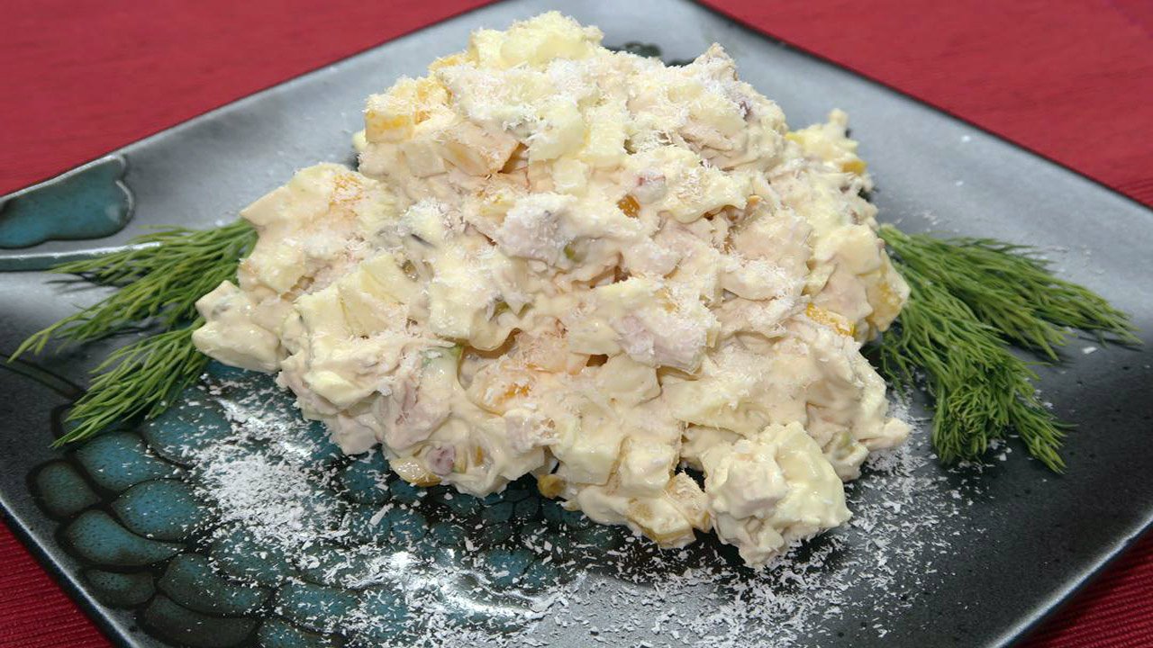Салат Куршевель. Вкуснейший салат с курицей и сыром смотреть онлайн