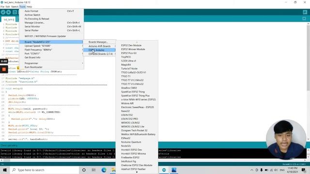 การใช้ ESP32 with DHT22 Sensor or LED Show on WebSocket Server смотреть онлайн