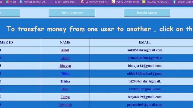 Task : Basic Banking System | The Sparks Foundation смотреть онлайн