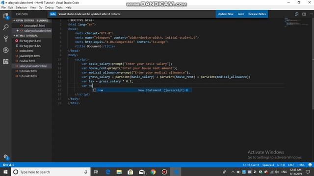 Salary Calculator in JavaScript смотреть онлайн