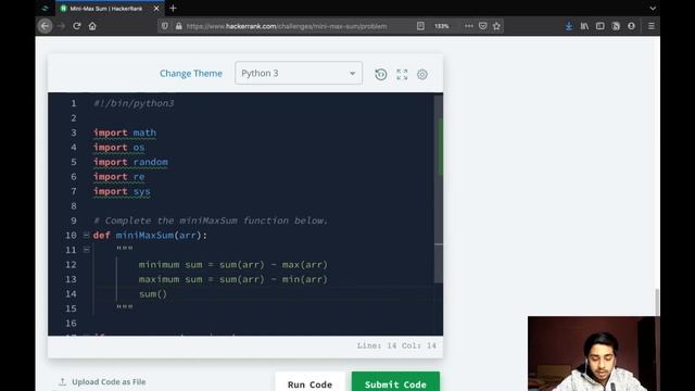 Mini-Max Sum | HackerRank (solution and explanation) | Python смотреть онлайн