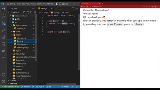 React Router - Handling 404 Error смотреть онлайн