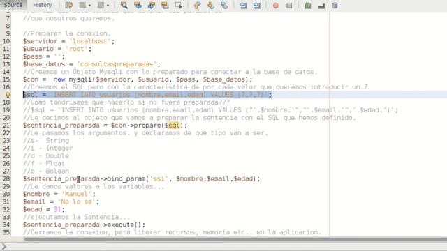 24 -PHP Consultas preparadas, INSERT con Prepared Statement en PHP смотреть онлайн