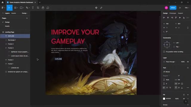 Create a Simple Moba Game Analytics Landing Page in Figma | With Project File смотреть онлайн