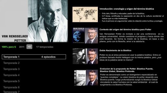 La Propuesta Bioética de Van Rensselaer Potter, cuatro décadas después смотреть онлайн