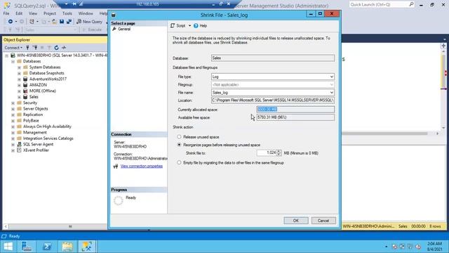 Shrink Sql Server Log files on Production Databases смотреть онлайн