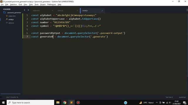 Create Password Generator Using HTML CSS and JavaScript смотреть онлайн