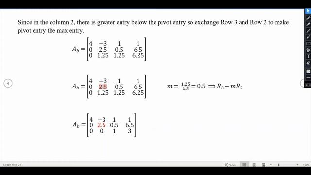 Partial Pivoting in Gauss Elimination with MATLAB code смотреть онлайн