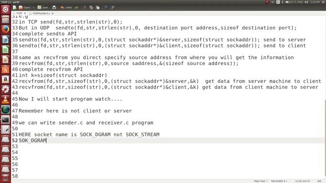 UDP Client Server Program in C смотреть онлайн