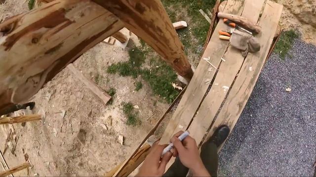 Строительство каркаса для дома из дров. Укосины в каркасе. смотреть онлайн