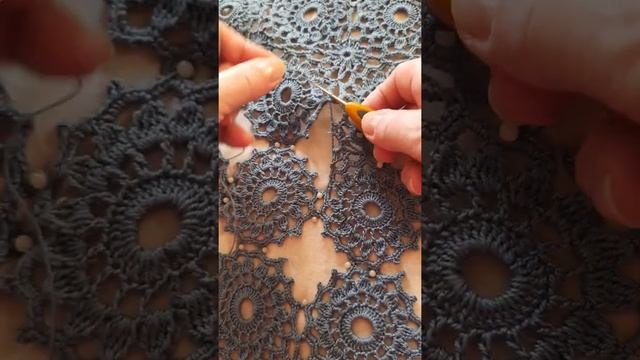 ?Соединение круглых мотивов в вязании.Полезное видео. смотреть онлайн