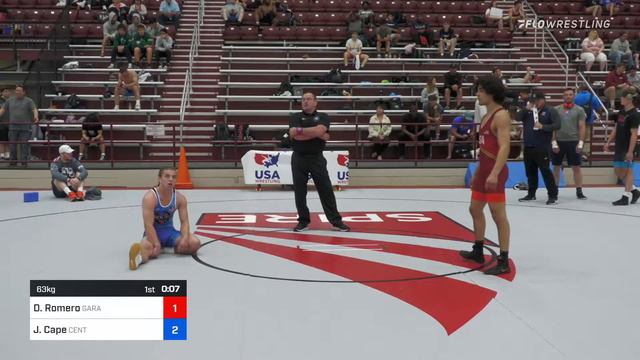 63 Kg Quarterfinal - Diego Romero, Garage Boyz Wrestling Vs Joey Cape, Central Coast Regional Trai смотреть онлайн