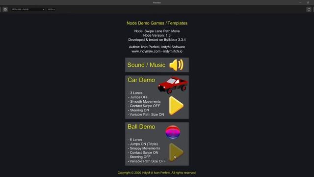 Swipe Lane Path Move Node for Buildbox 3 - Demo Games смотреть онлайн
