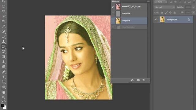 History Brush Tool-Photoshop Tutorial. смотреть онлайн