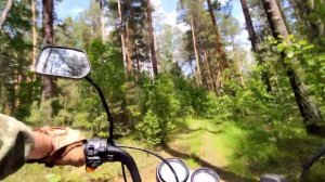 Мопед Кольт (Colt) Поездка по лесу POV