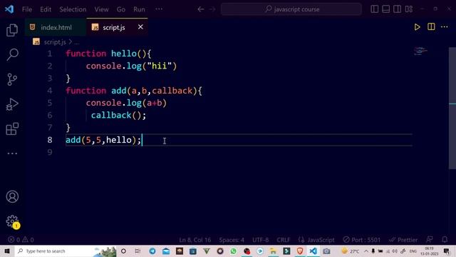 JavaScript full course | Callback in JavaScript | Part - 25 | Hindi смотреть онлайн