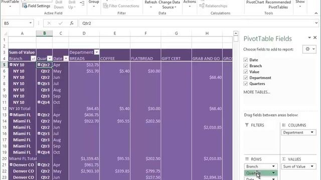 Working with Pivot Tables in Excel 2013 - Part 3 - Learn Excel Training Tutorial смотреть онлайн