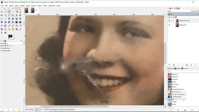 GIMP 2.10 Tutorial: Repair and Restore Old Photos with Severe Damage смотреть онлайн