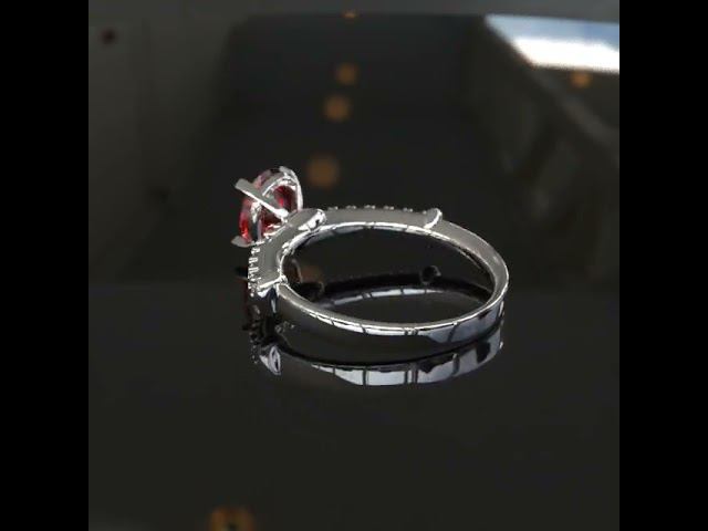 14K solid gold ring with natural garnet and diamonds. #diamond #araretreasure #garnet смотреть онлайн