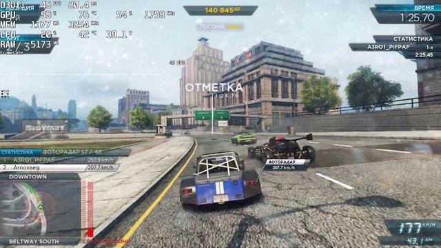 Need for Speed: Most Wanted. FPS Test Nvidia GeForce GT 1030 (INTEL Xeon E5-2630v2) смотреть онлайн