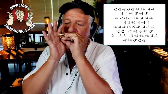 8 Bars Rock In F - Harmonica Bb - With Tablature