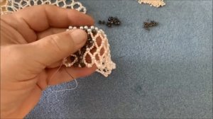 (118) Колье из бисера и бусин "Зебра" DIY Necklace from beads