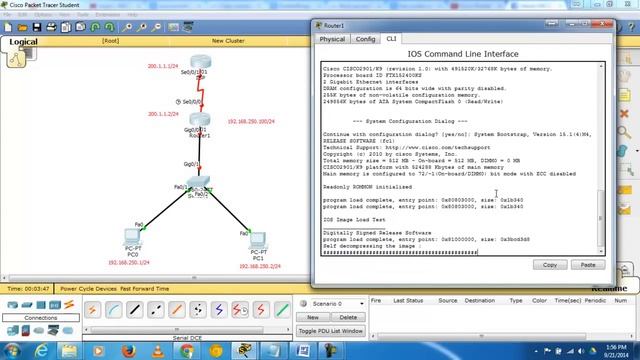 How to Connect 2 Routers, 1 Switch, 2PC's in CISCO Packet tracer смотреть онлайн