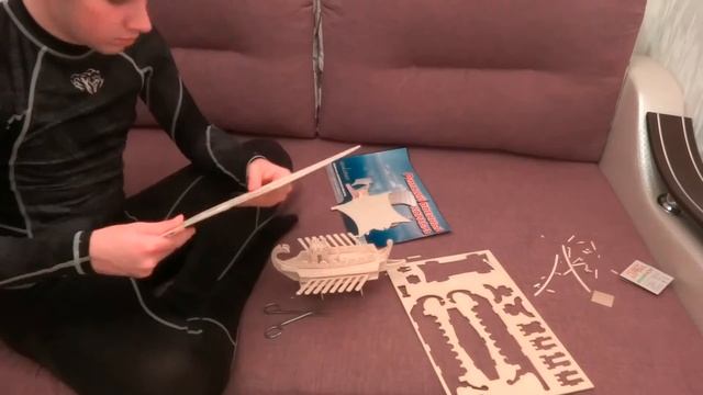 Сборка модели деревянного корабля! смотреть онлайн