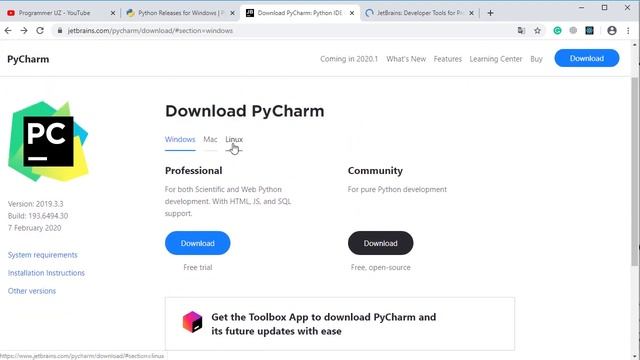 PYTHON. 1-DARS. Pythonga kirish PyCharmni oʻrnatish. смотреть онлайн
