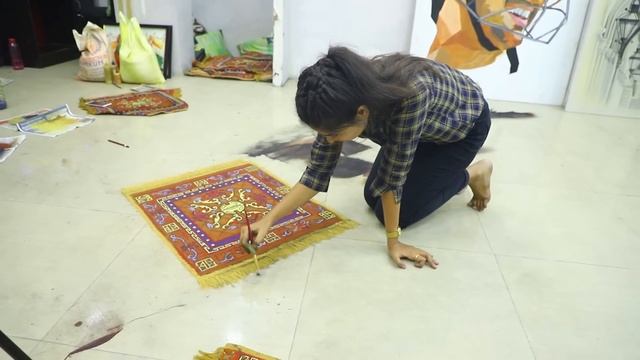 MAKING OF 3D AND TRICKY RANGOLI OF SHIKHA SHARMA | FULL MAKING | ARTIST SHIKHA SHARMA смотреть онлайн
