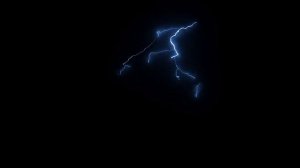 Футаж "Молнии на черном фоне"