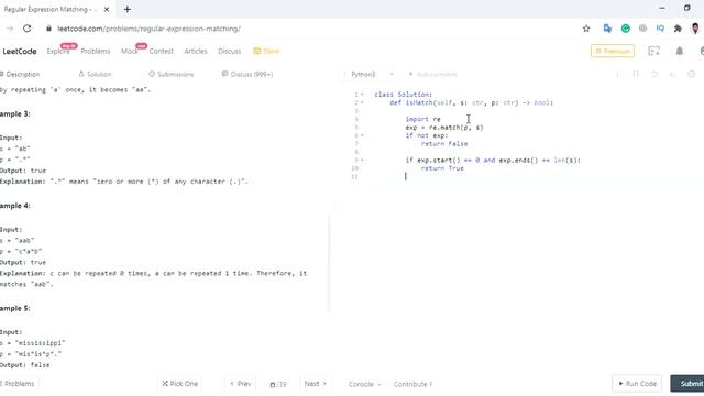 Regular Expression Matching Leetcode Solution | Python смотреть онлайн