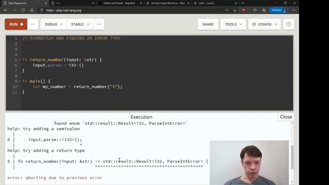 Easy Rust 047: Result part 3 (plus TURBOFISH) смотреть онлайн