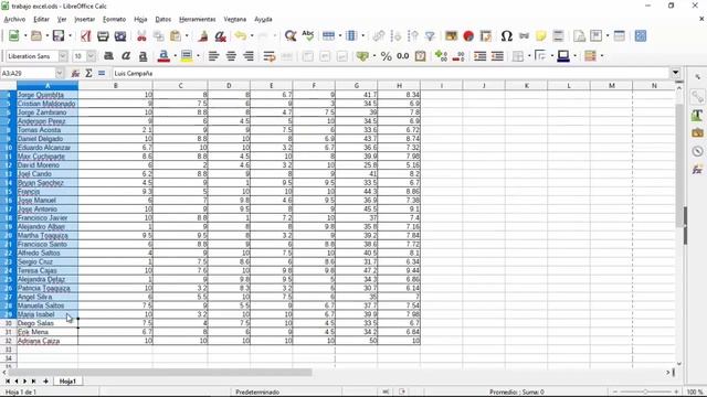 Suma y promedio en Libre Office excel смотреть онлайн