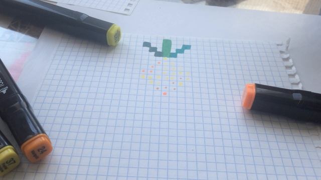 Рисуем ананас по квадратикам смотреть онлайн