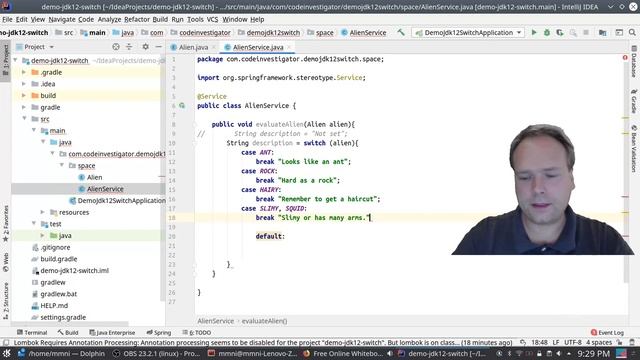 Java 12 Switch Statement with arrow syntax! смотреть онлайн
